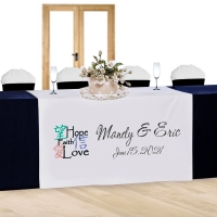 Hope Faith Love Custom Printed Table Runner