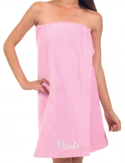 Women's Premium Terry Velour Bath Towel Velcro Closure Spa Wrap