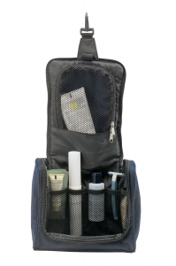 Black Quilted Toiletry Travel Cosmetic Bath Organizer Tote Bag*