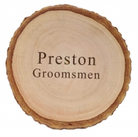 "Cut Out for One Another" Personalized Teak Wood Coaster