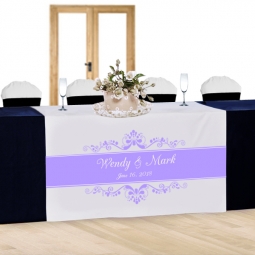 Royal Elegance Custom Printed Wedding Table Runner