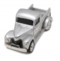 Silver Metal Pickup Truck Mini Desk Clock