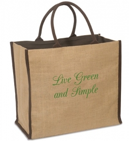 Brown Eco Friendly Shopping Jute Tote Bag