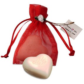 Heart Soap in Organza Bag*