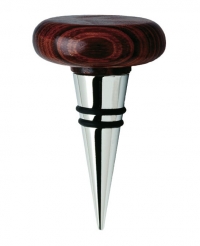 Round Rosewood Flat Wine Bottle Stopper