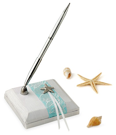 Chic Beach Seaside Wedding Guest Pen*