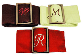 Silk Napkin Ring Belt Holders*