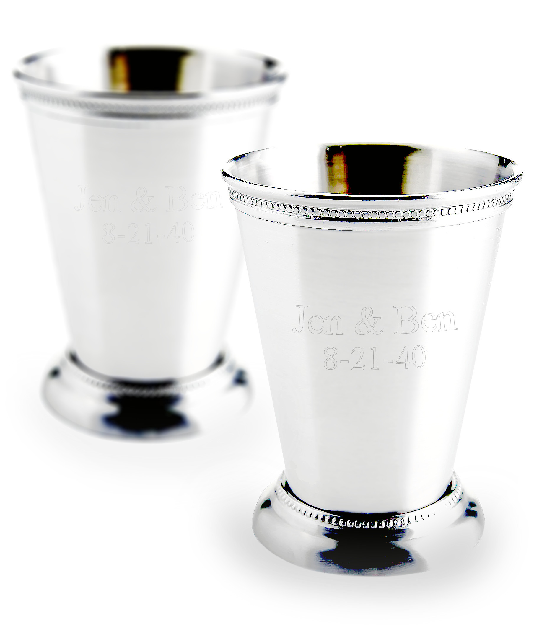 Personalized Polished Silver Mint Julep Cup
