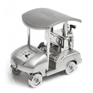 Silver Proclub Golf Cart Clock