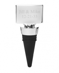 Silver Square Plate Wine Stopper*