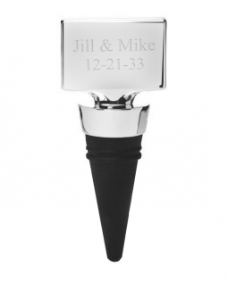 Silver Square Plate Wine Stopper*