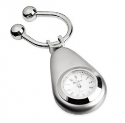 Silver Horseshoe Clock Keychain*