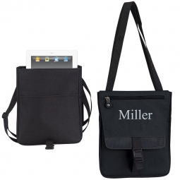 On The Go Durable Slim Light Weight iPad Tablet Messenger Bag