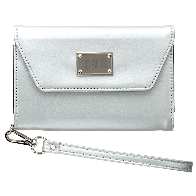 Silver Wristlet Smart Phone Wallet*