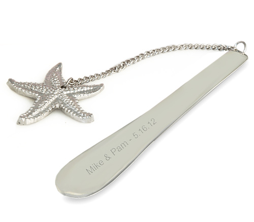 Personalized Silver Starfish Bookmark*