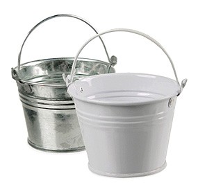 Miniature Metal Tin Pail Party Favors