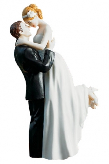 Hand Painted Classic Bride & Groom Porcelain Cake Topper*