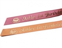 Personalized Birthday Favor Ribbons (60 precut pcs.)