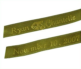 Personalized Wedding Bell Ribbons (60 precut pcs.)