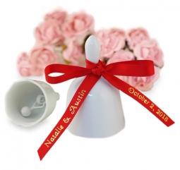 White Porcelain Wedding Bell Favor (Bell Only)