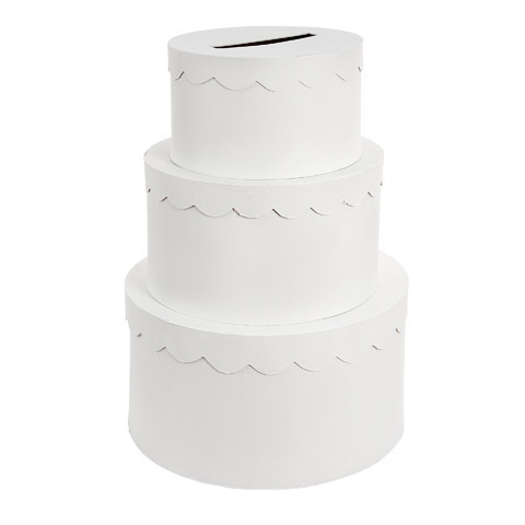 3 Tier Wedding Cake Gift Card Box (White Cake Box Only)*