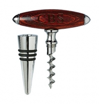 Rosewood Handle Corkscrew Cone & Stopper