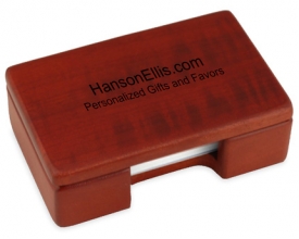 Rosewood Business Card Holder Box