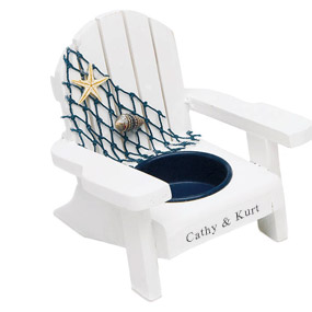 Nautical Wooden Beach Shell Deck Chair*